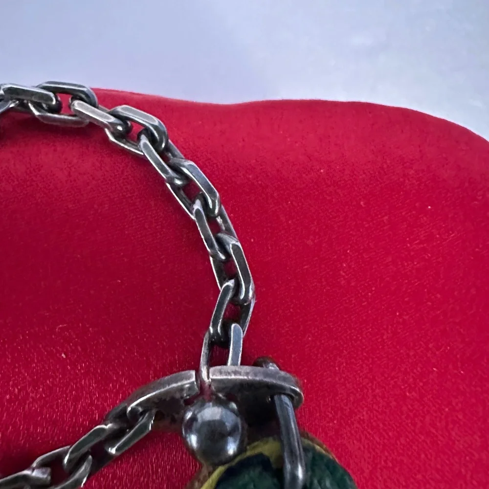 HERMES Lemon Leather Bag Charm Yellow READ - Picture 6 of 16